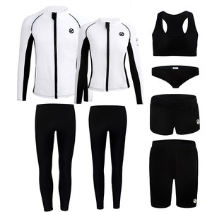 South Korean split diving suit Speed dry zipper sunscreen, salmon, men's and women's long -sleeved swimsuit surfing couple suit