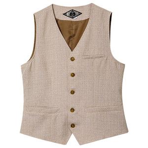 
SOARIN British retro plaid suit vest men summer high-end business casual slim horse clip vest