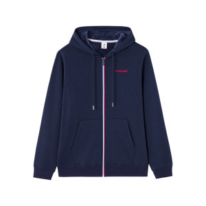 Lekake French rooster autumn and winter men's velvet warm comfortable and versatile sports hooded cardigan