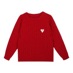 Chen Dazhu Boy Parent-child Sweater Mother-child Family Of Three 2023 Autumn And Winter New Children's Red Top