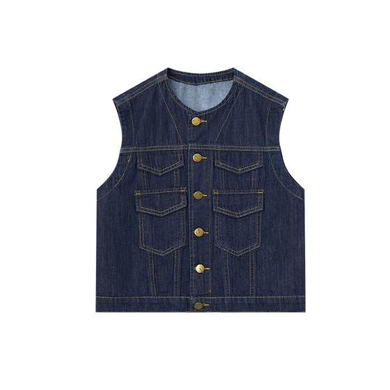 Duoduo boys denim vest spring and autumn simple fashion trendy cool children's vest loose Zhongdong autumn clothing
