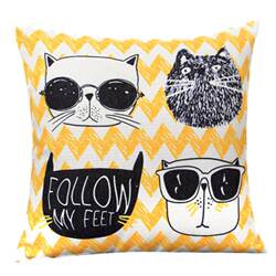 Chao Mao creative cotton and linen living room seat bay window pillow