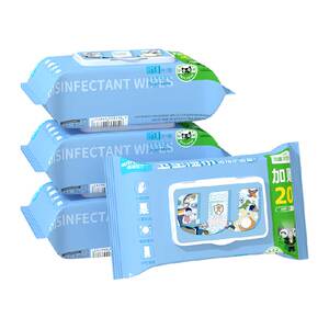 
Stable 75% alcohol wipes 60 pumps * 4 packs of edible alcohol mobile phone computer bowls and chopsticks household cleaning disinfection and sterilization