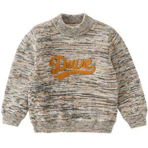 
David Bella children's sweater boys 2026 new type A half turtleneck plus velvet knitted pullover big children's winter clothing