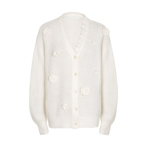 
Zhao Jinmai's same style Kroche sheep wool mohair knitted crochet fungus lace sweater jacket