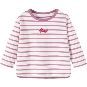 
Mini Balabala T-shirt for boys and girls, spring new baby skin-friendly, breathable, non-deformable long-sleeved top