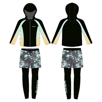 Children's swimsuits for girls split long sleeves sun protection quick drying