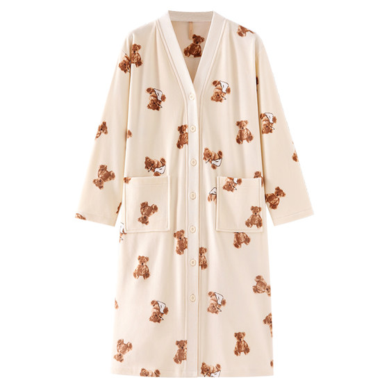 [Island Velvet] Jiale Fen Pajamas Women's Nightgown Winter Autumn/Winter Flannel Velvet Thickened Coral Velvet