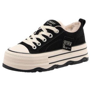 
Saturday plus velvet women's shoes thick-soled canvas shoes for women 2025 new winter thickened warm retro casual sneakers for women