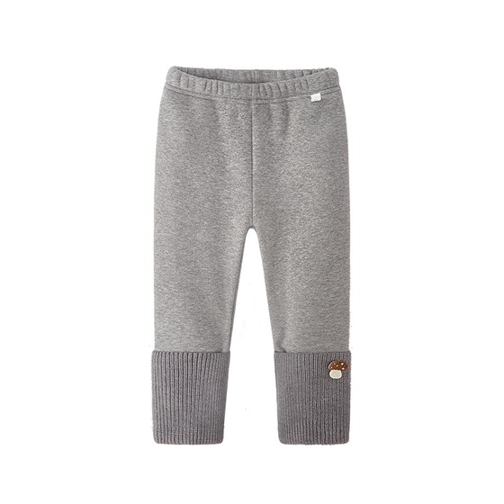 
[Antibacterial Far Infrared] Girls' Leggings Autumn and Winter Baby Plush Velvet Warm Big Children's Style Pants Children's Trousers Autumn