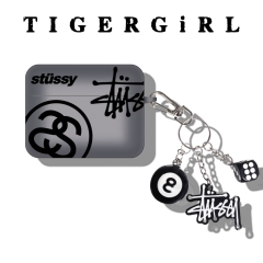 Stussy case — Stüssy 8-Ball Dice Streetwear Earphone Case with Keychain 19 AirPods Cases