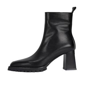 
Uncle Wu 2025 Autumn and Winter Comfortable Thick Heel Short Boots Classic Versatile Pointed Toe Women's Boots Temperament Slim Genuine Leather High Heel Boots