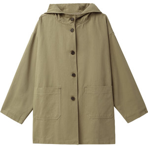 
2025 autumn new women's tops loose windbreaker hooded coat Maillard retro jacket women