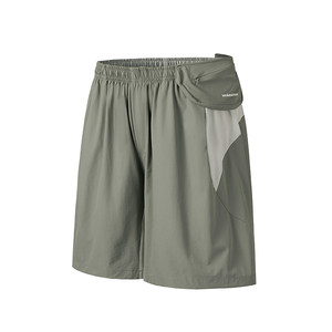 WHIMNOTION 25SS removable waist bag structure splicing light and quick-drying casual shorts five-point beach pants
