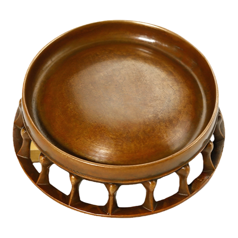 禹】Z469 書道具 銅 瑞獣造像 文鎮+筆架 2用文房具 在銘