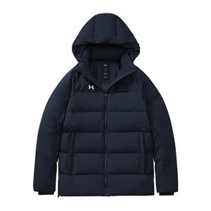 
[Self-operated] UA/Under Armor men's and women's same style autumn and winter white duck down warm sports and leisure hooded down jacket