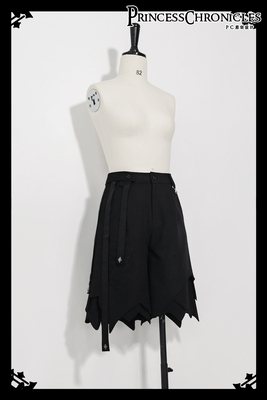 taobao agent [PC Original Design] Talking about the retro dark Gothic straight tube irregular sweet cool and thin shorts