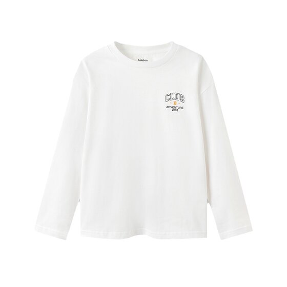 
Balabala boys long-sleeved T-shirt medium and large children's pure cotton bottoming shirt 2025 autumn and winter new children's clothing children's tops 6
