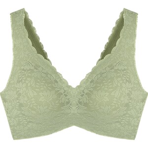 [Air Underwear] Evis Ringless Vest Women's Fixed Chest Pad Big Breast Showing Small Scarless Lace Bra