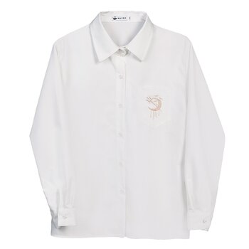 JK Fat MM long short sleeve original embroidered loose shirt
