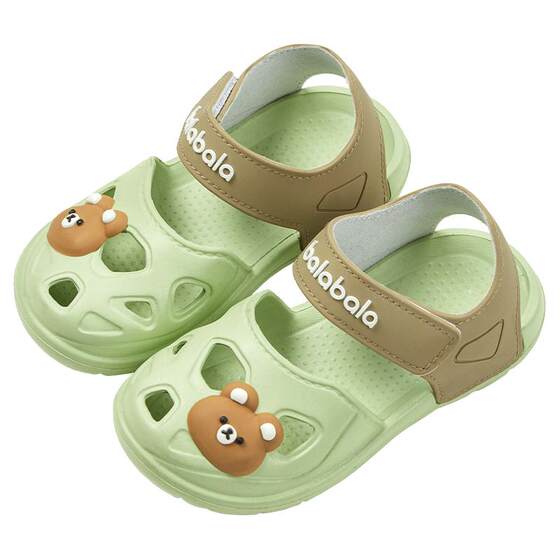 
Balabala children's sandals baby slippers boys summer bag head hole shoes girls children anti-slip beach shoes