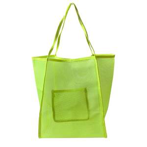 The new transparent net eye shoulder bag women's tide ins tide INS wind toys beach bag large capacity net gauze big bag fashion