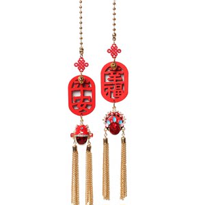 
Car rearview mirror pendant 2026 new style Fengguan Guochao car safety pendant high-end car interior decoration pendant