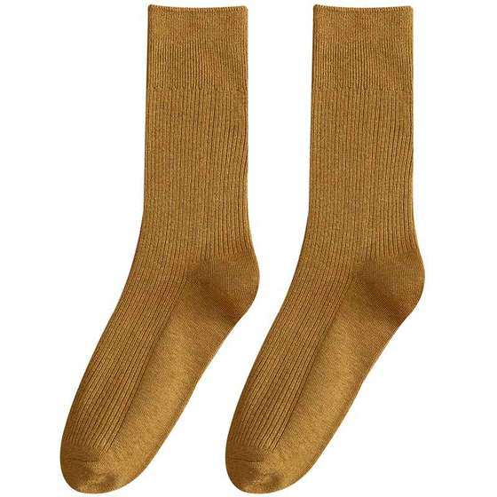 Women's Socks Autumn and Winter Thickened Maternity Pile Socks Mid-Tube Pure Cotton 2025 New Popular Style with Small Leather Shoes and Long Socks