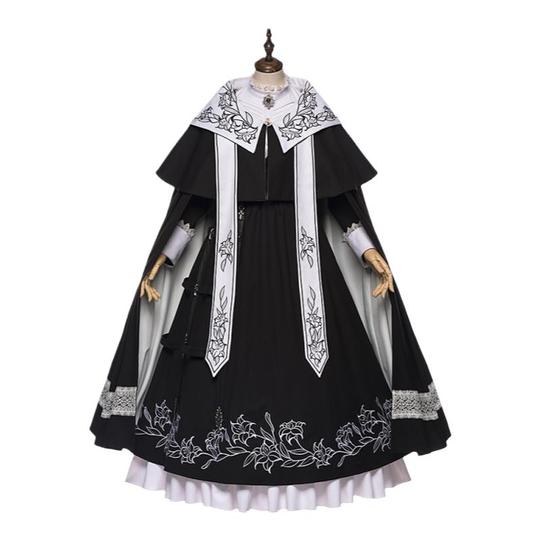 Yupbro Black Lolita Dress - Gothic Nun Choir Style
