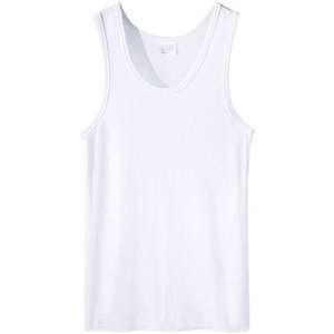 
Langsha Men's Vest Men's Pure Cotton Slim Threaded Fitness Sports Autumn and Winter Bottoming Thin Breathable Sweatshirt