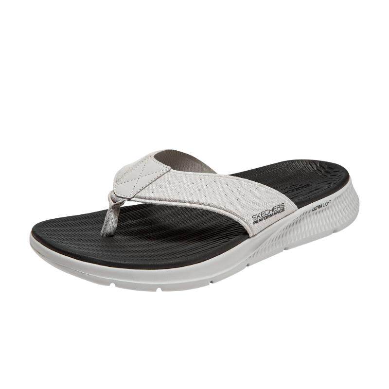 Sandal Jepit Pria Skechers Musim Panas Sandal Ringan yang Nyaman