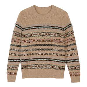 
Deer King 100% pure cashmere sweater women round neck Fair Island sweater pullover casual jacquard loose autumn and winter new style