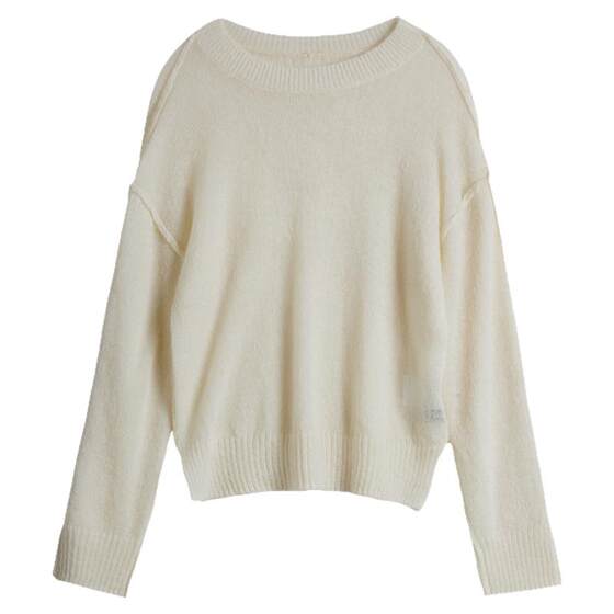 
Simple style round neck pullover sweater for women 26 spring and summer new loose and versatile sweater