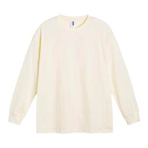 
@江泽literary man 260g heavyweight pure cotton long-sleeved T-shirt for men in autumn Japanese style bottoming pullover top for men