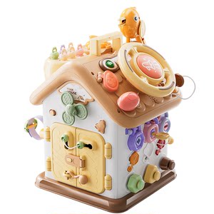 Montessori Early Education Busy House Treasure Box Baby Boy Busy Board Baby Educational Toy 10 Months Hexahedron One Year Old