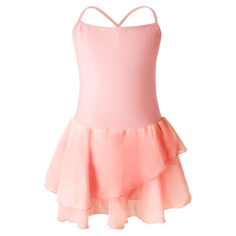 Justaucorps De Danse Pour Fille Robe De Ballet En Coton Avec Jupe Tutu - Manches Courtes, Design Élégant