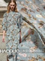 Элитная японская импортная ткань, платье, одежда, цветочный принт
