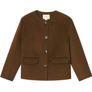 
[Alpaca] Psalm's exclusive short Barn style crisp wool double-sided woolen commuter coat for women