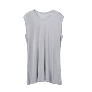 Real silk knitting men's vest loose summer sleeveless underwear large size mulberry silk top casual sweat vest men