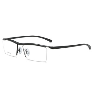 Pure titanium frame myopia glasses for men and women, half frame glasses frame, eyebrow line frame with glasses, sports frame, myopia 8189