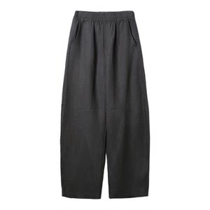 26 Summer~Aura silhouette [100 hemp/dry and light] elastic waist loose harem pants for women
