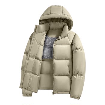 Duck -duck hooded short thickened down jacket
