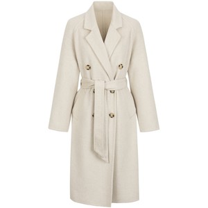 
[Camel velvet] Silk wool coat for women's clothes Xiangliying 2025 winter new long double-sided tweed coat