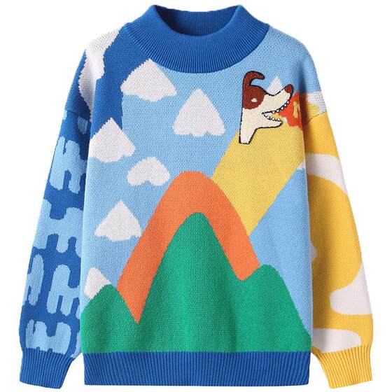 
[Designer Series] MQD Children's Clothing Boys Thick Sweater Autumn and Winter Children's Knitted Sweater in Children
