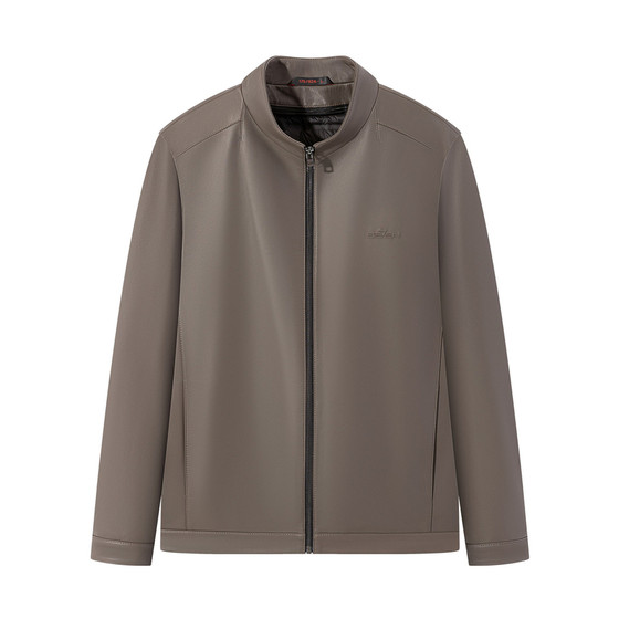 
[Removable goose down liner] Qipai Men's Stand Collar Sheep Leather Leather Jacket 26 Spring New Casual Jacket