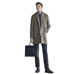 [High-Quality Wool Fabric] VICUTU Men's Mid-Length Wool Worsted Business Versatile Woolen Coat