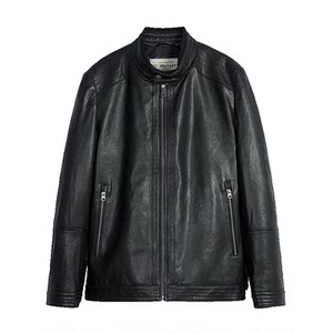 
MCS men's clothing originates from Marlboro's new Autumn Sheepskin Stand Collar Slim-fit motorcycle retro down leather jacket