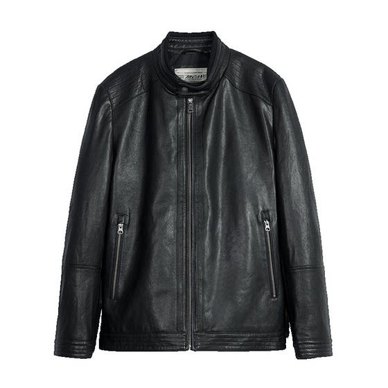 
MCS men's clothing originates from Marlboro's new Autumn Sheepskin Stand Collar Slim-fit motorcycle retro down leather jacket