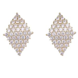 
Xiao Z Premium 925 silver diamond-shaped ins style earrings, Korean temperament, daily high-end, light luxury, versatile earrings gift