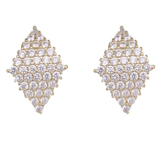 
Xiao Z Premium 925 silver diamond-shaped ins style earrings, Korean temperament, daily high-end, light luxury, versatile earrings gift